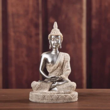 Estátua de Buda Meditando - Dhyana Mudra - Sabedoria e Iluminação