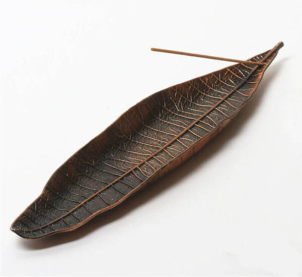 Incensário Folha de Ouro/Bronze Metal - Image 5