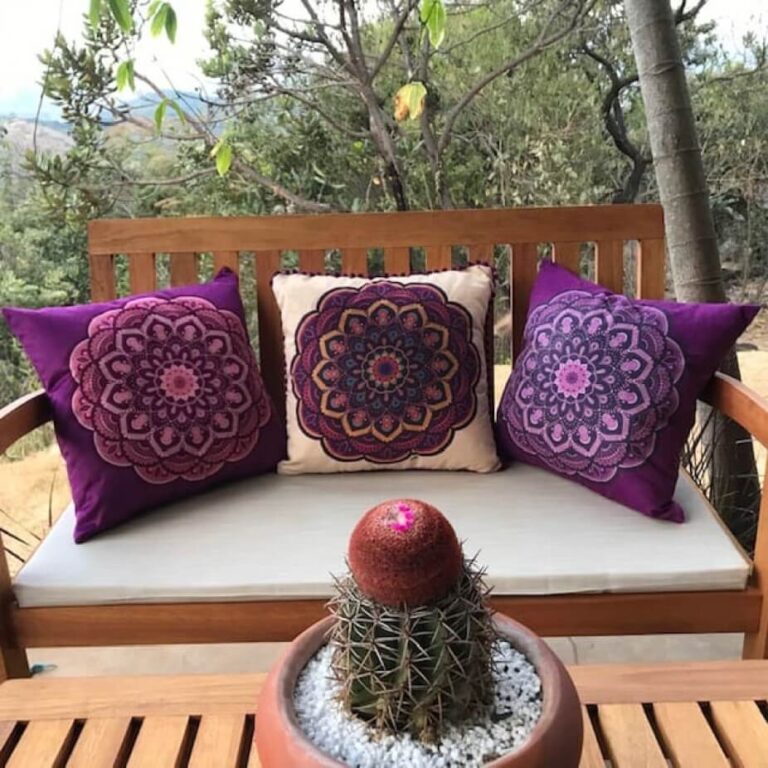 Kit 3 Capas de Almofadas Mandala Veludo