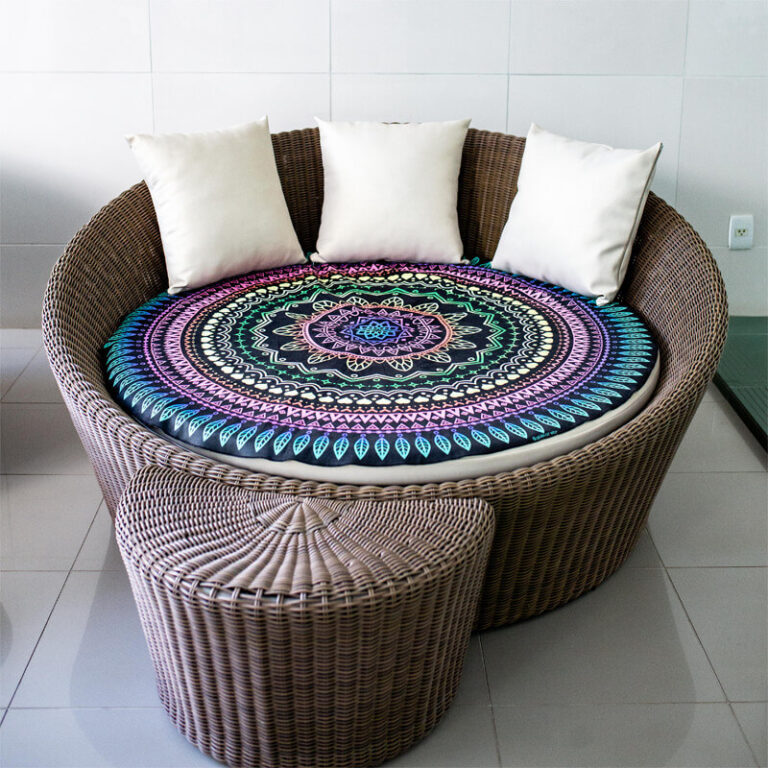 Manta Mandala Aveludada Multicolorida