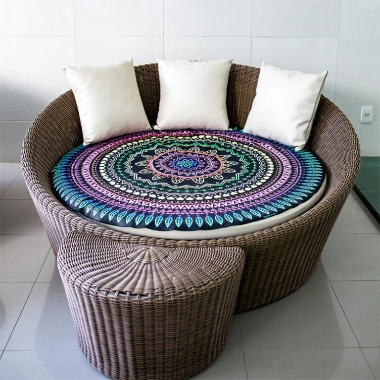 Manta Mandala Aveludada Multicolorida