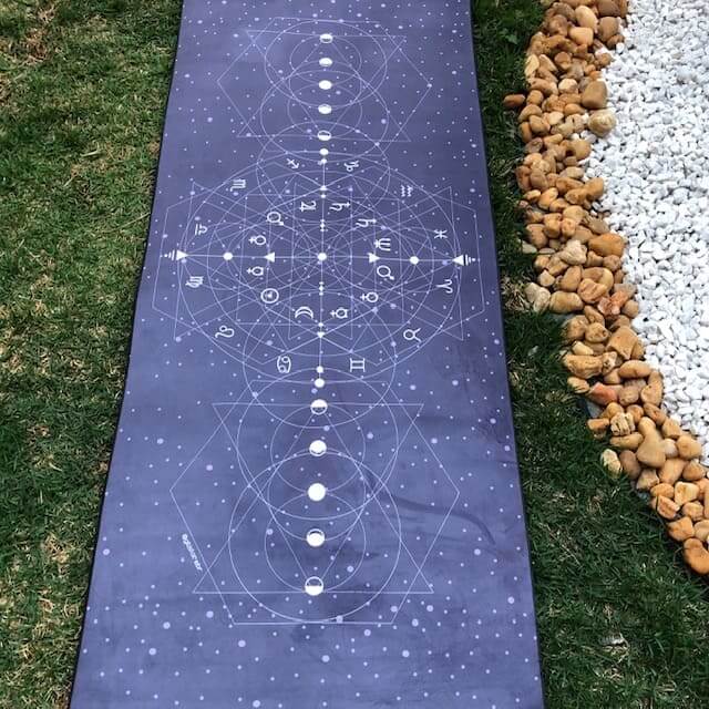 Tapete de Yoga Mat Aveludado Astrologia
