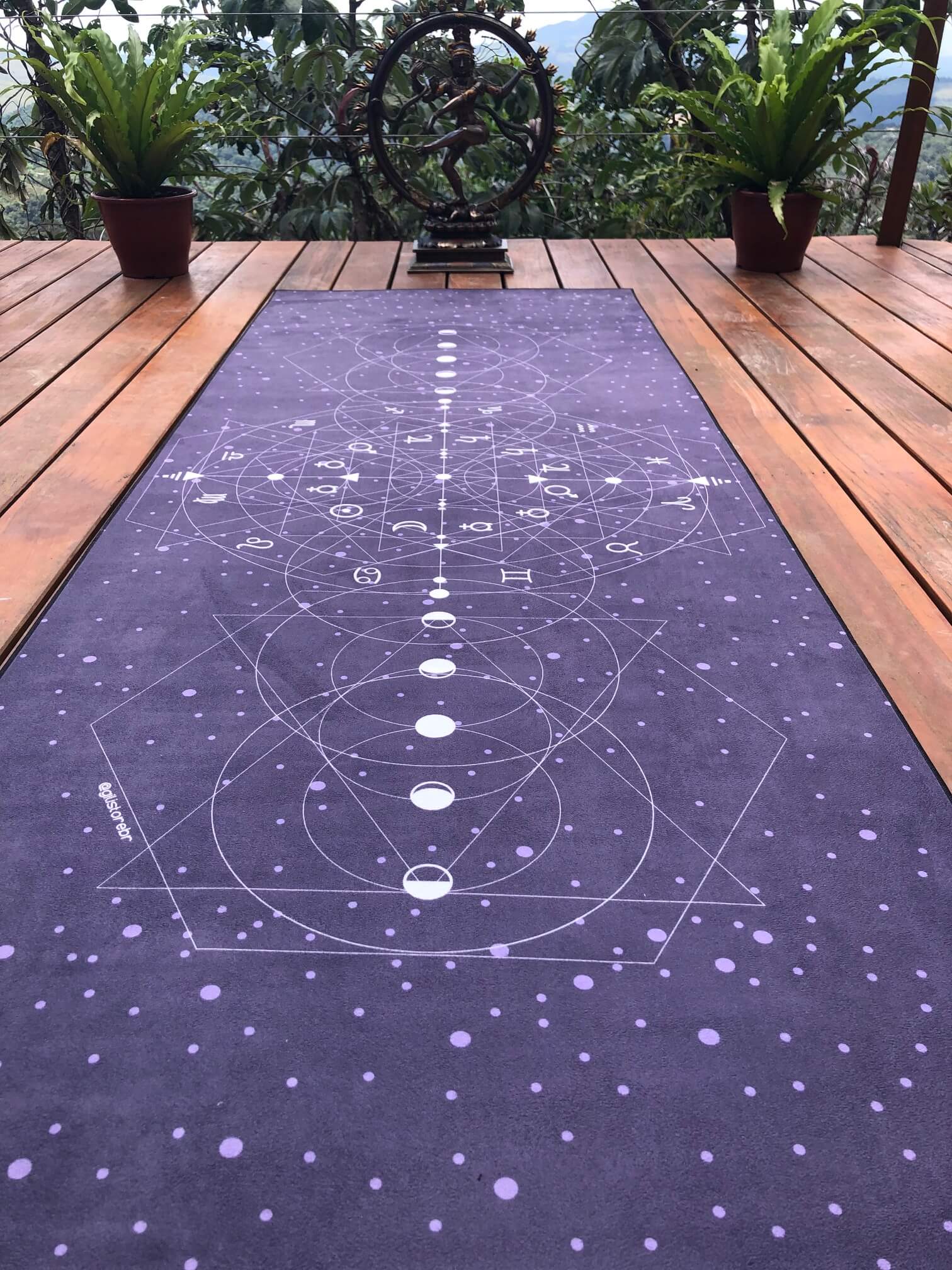 Tapete de Yoga Mat Aveludado Astrologia
