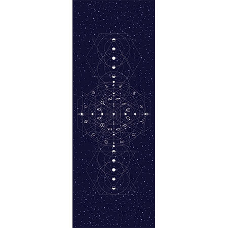 Tapete de Yoga Mat Aveludado Astrologia