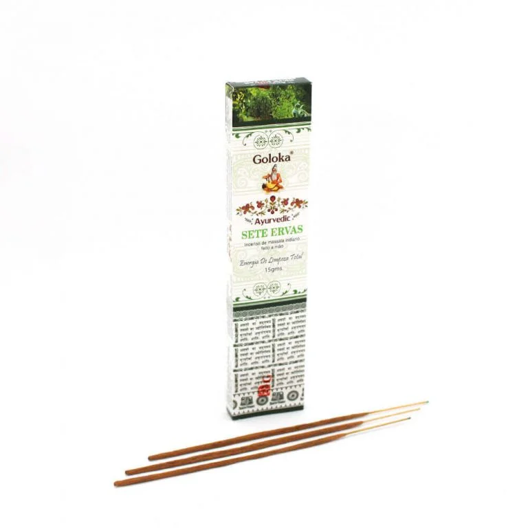 Incenso Massala Indiano Ayurvedic Sete Ervas Goloka