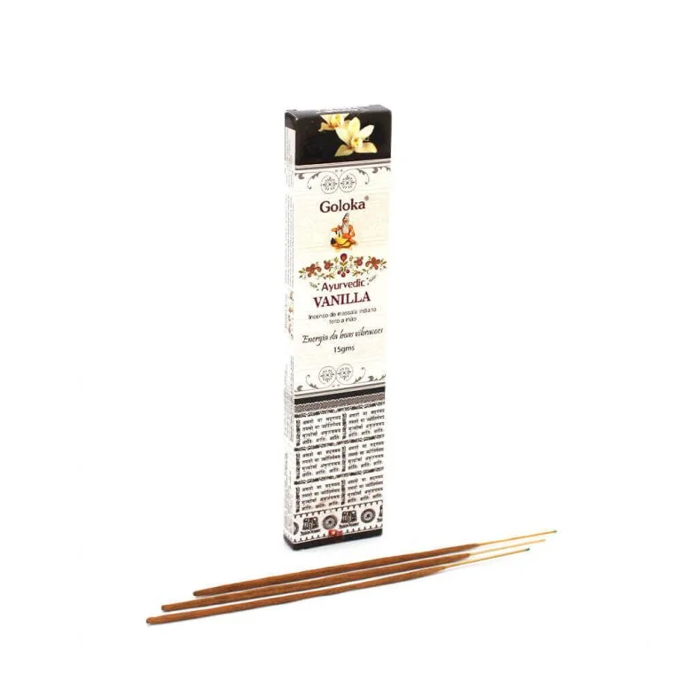 Incenso Massala Indiano Ayurvedic Vanilla Goloka