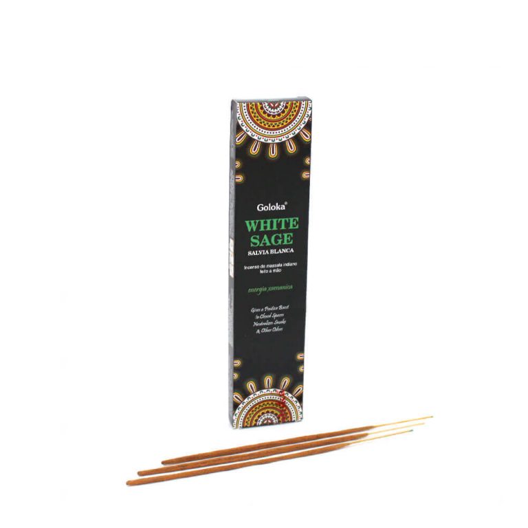 Incenso Massala White Sage Goloka (Sálvia Branca)