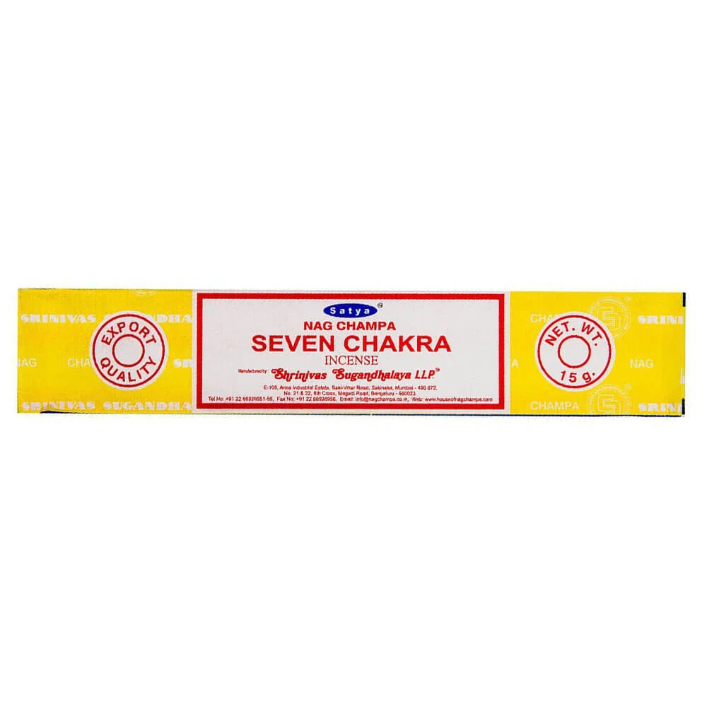 Incenso Natural Nag Champa Seven Chakra Satya