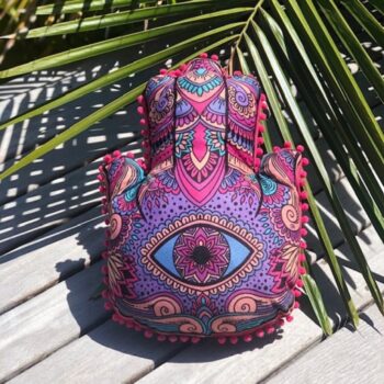 Almofada de Proteção Mão Hamsá / Mão de Fátima