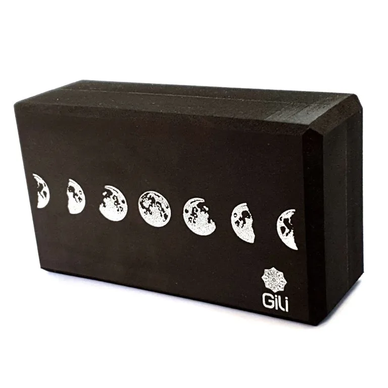 Bloco para Yoga Fases da Lua Preto