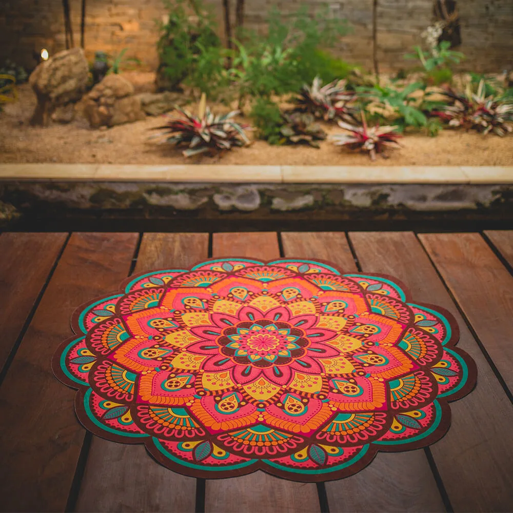 Tapete Mandala Floral Colorido