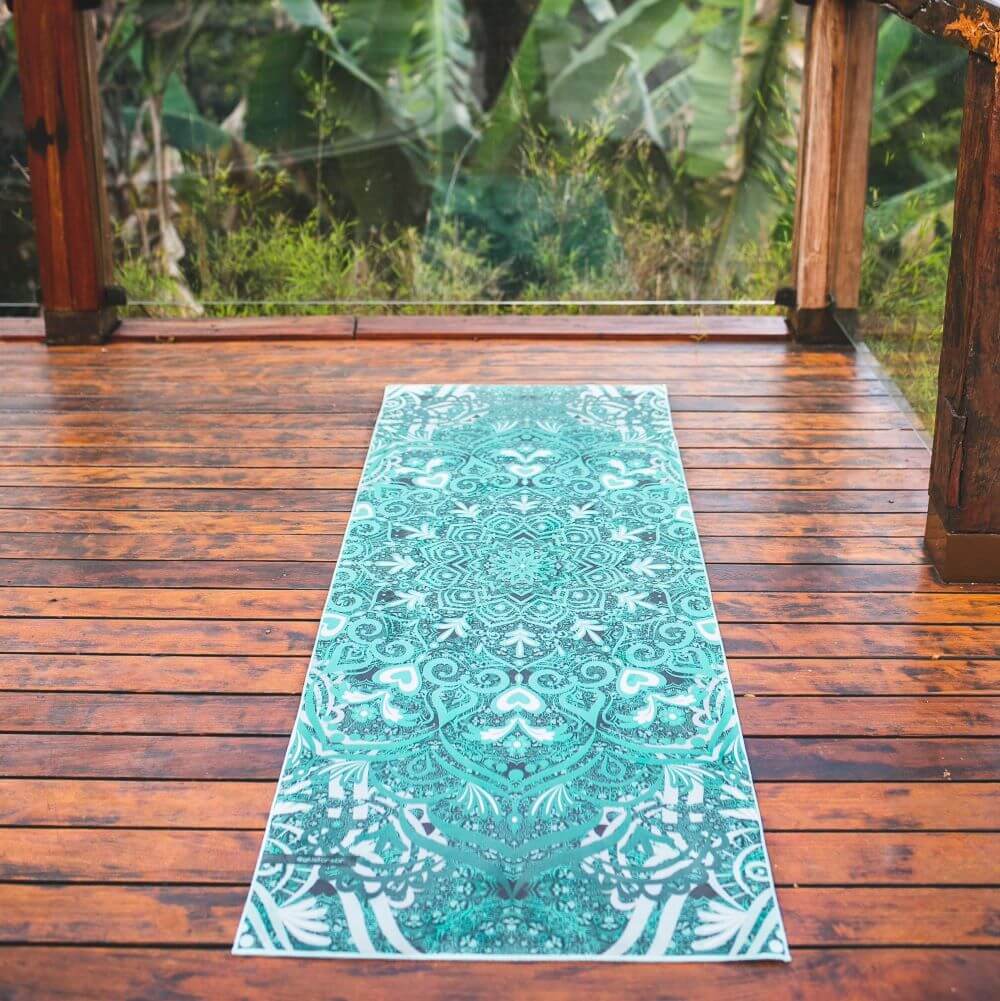Tapete de Yoga Mat Aveludado Mandala Verde - Medita Shop