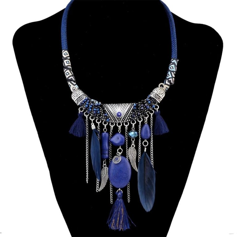 Colar Étnico Bohemian Tassel Penas