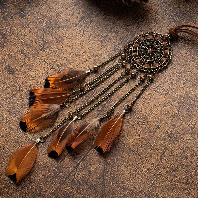 Colar DreamCatcher Penas