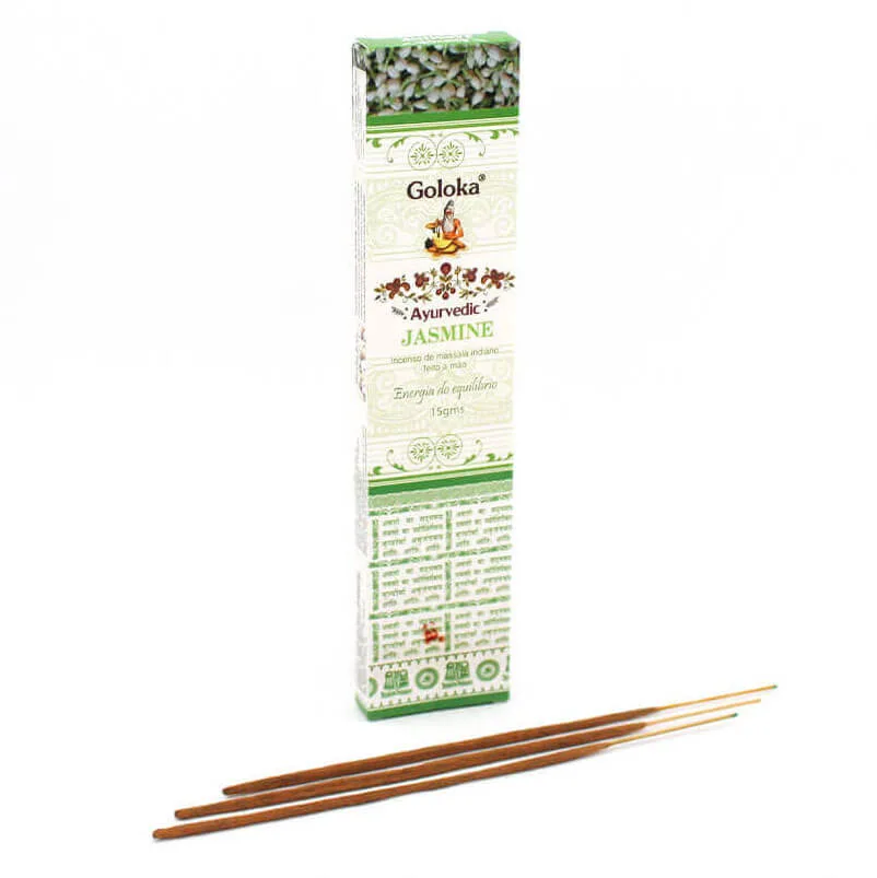 Incenso Massala Indiano Goloka Ayurvedic Jasmim
