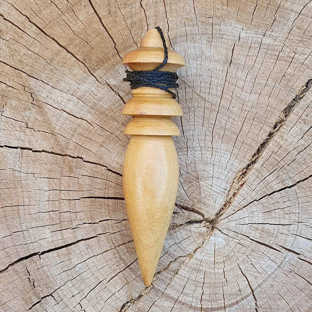 Pêndulo Escriba Madeira Chumbo Radiestesia 88mm