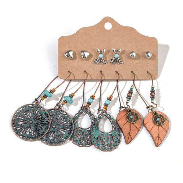 Conjunto 6 Pares de Brincos Boho - Image 2