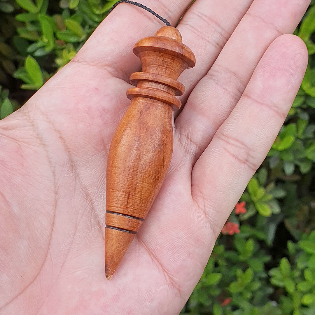 Pêndulo Madeira Lastro de Chumbo Radiestesia