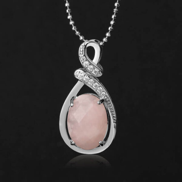 Pingente Pedra Natural Multifacetada Oval Strass - Image 3