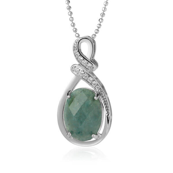 Pingente Pedra Natural Multifacetada Oval Strass - Image 2