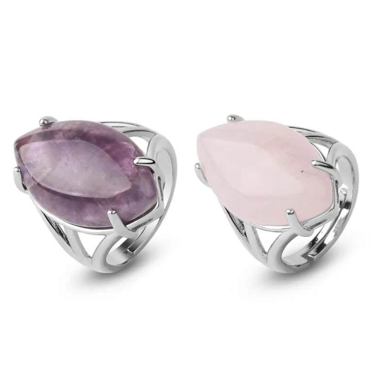 Anel Pedra Natural Olho Ajustável