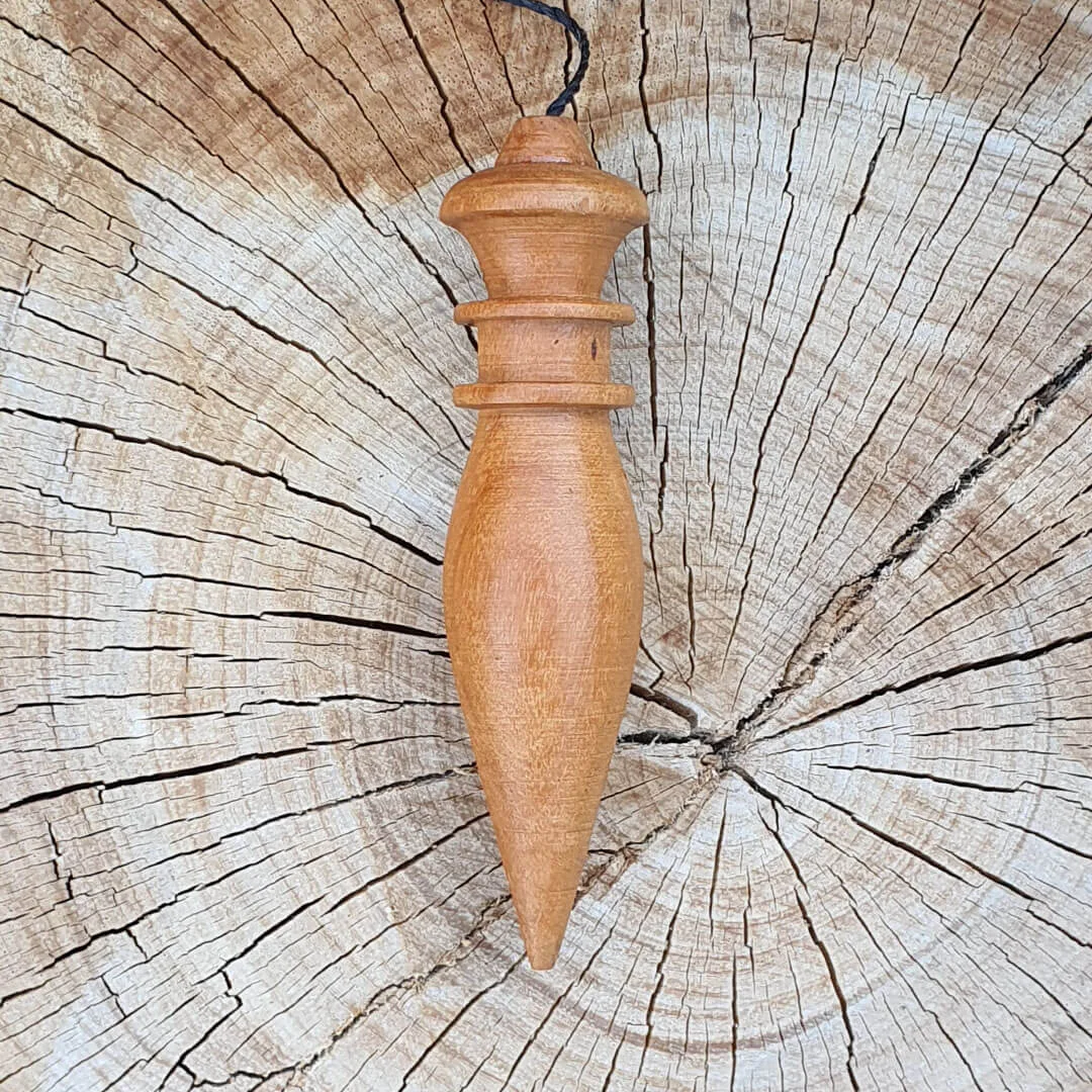 Pêndulo de Madeira Frade com Chumbo Radiestesia 81mm
