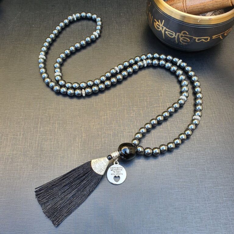 Japamala 108 Contas Hematita Ho'oponopono