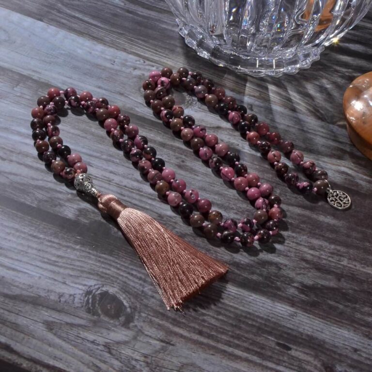 Japamala 108 Contas Pedra  Natural Rodocrosita