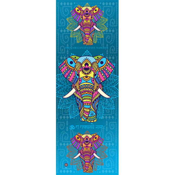 Tapete de Yoga Mat Aveludado Trio Ganesha