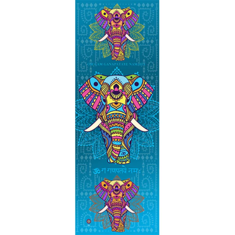Tapete de Yoga Mat Aveludado Trio Ganesha