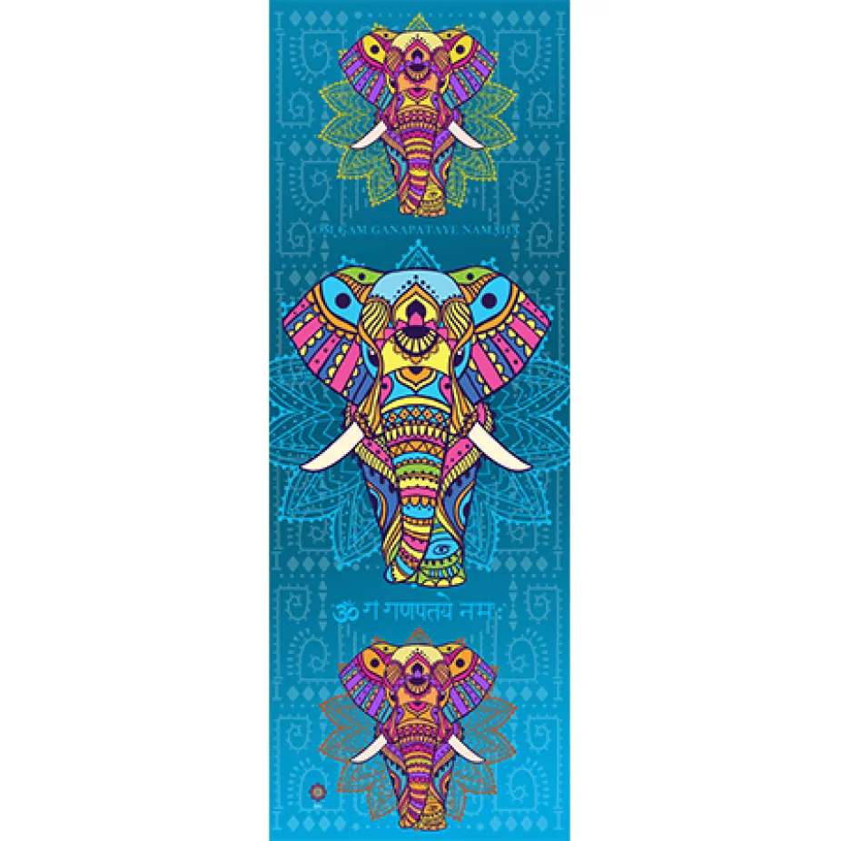 Tapete de Yoga Mat Aveludado Trio Ganesha