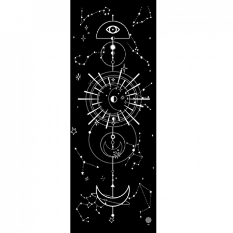 Tapete de Yoga Mat Zodíaco Preto & Branco