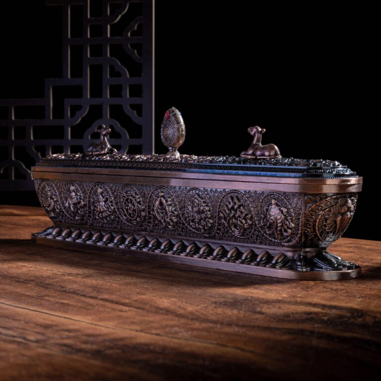 Incensário Tibetano 8 Símbolos Auspiciosos Budismo