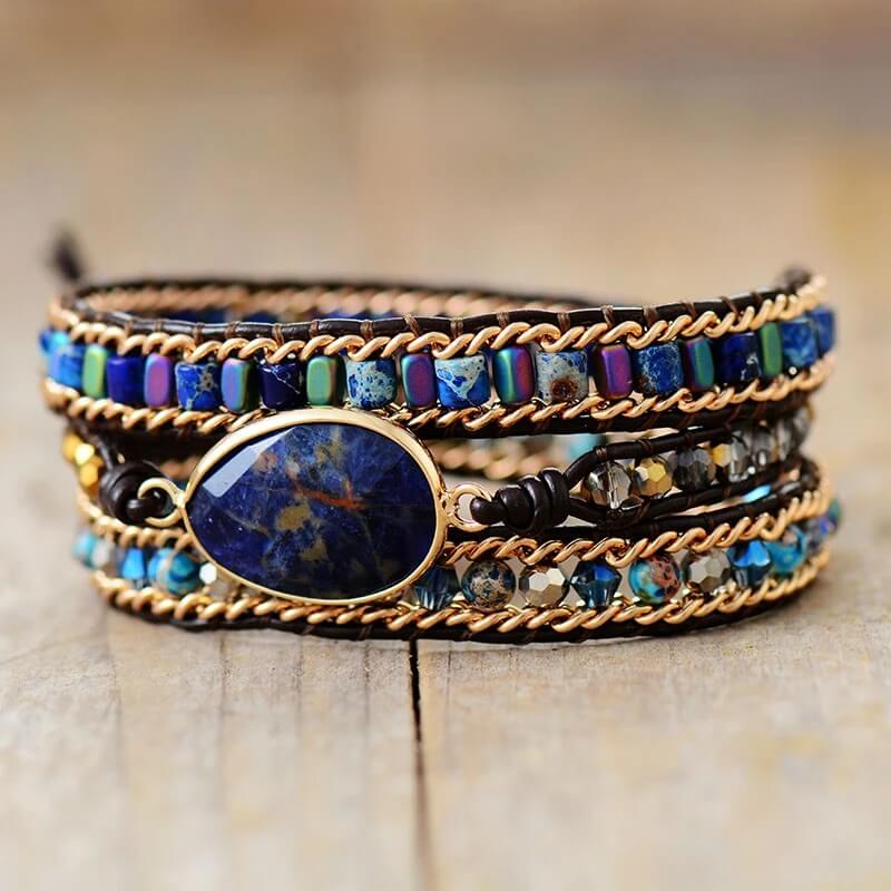 Pulseira Pedra Sodalita - Equilíbrio Emocional e Intuição