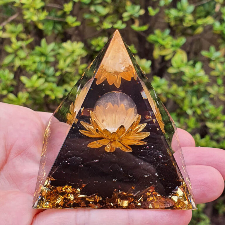 Orgonite de Proteção - Obsidiana e Cristal