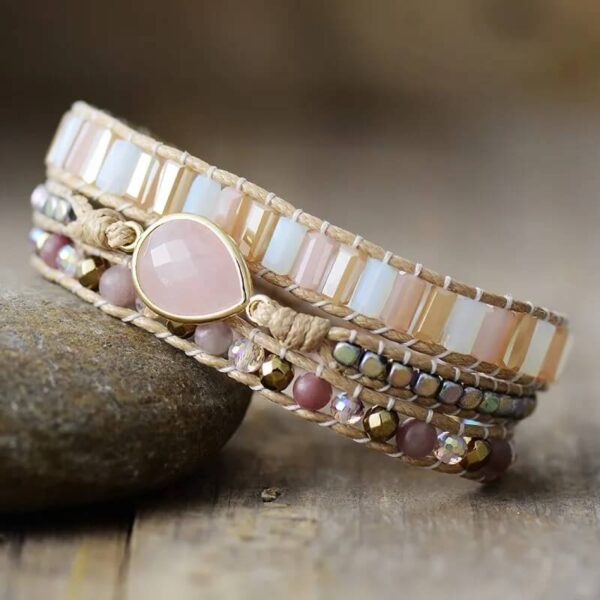 Pulseira Quartzo Rosa - Juventude e Amor