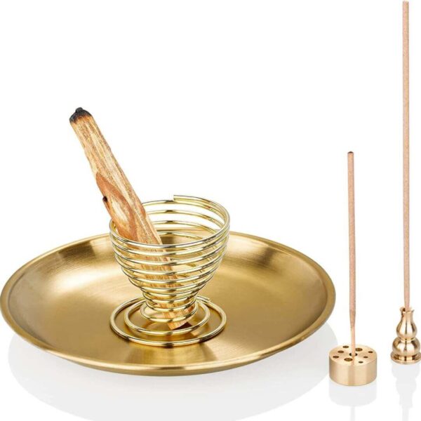 Incensário Metal Dourado 5 em 1