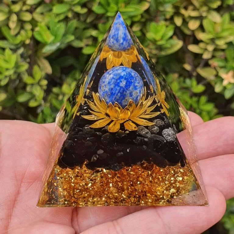 Orgonite Obsidiana e Lápis Lazúli - Harmonize Seu Espaço