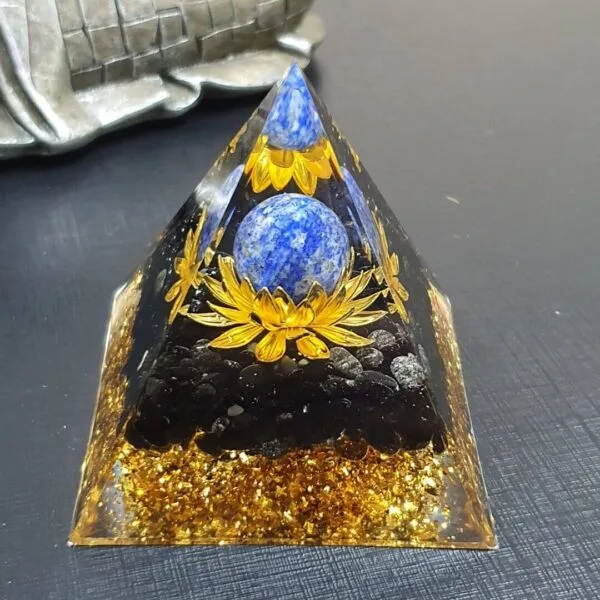 Orgonite Obsidiana e Lápis Lazúli - Harmonize Seu Espaço - Image 3