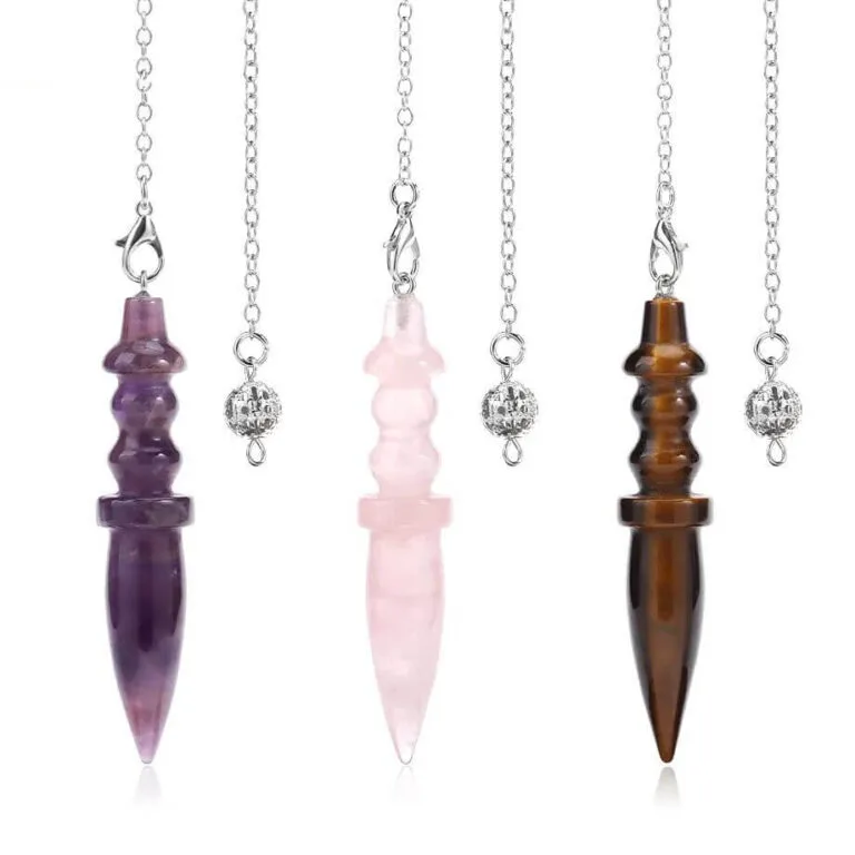 Pêndulo Egípcio de Pedra Natural Radiestesia