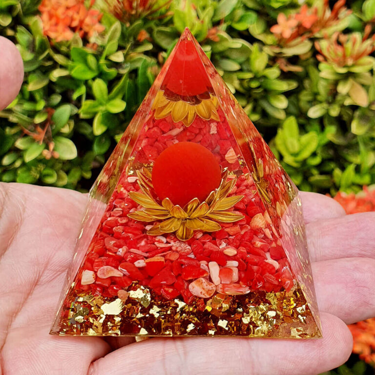 Orgonite Flor de Lótus: Equilíbrio Energético com Jaspe Vermelha