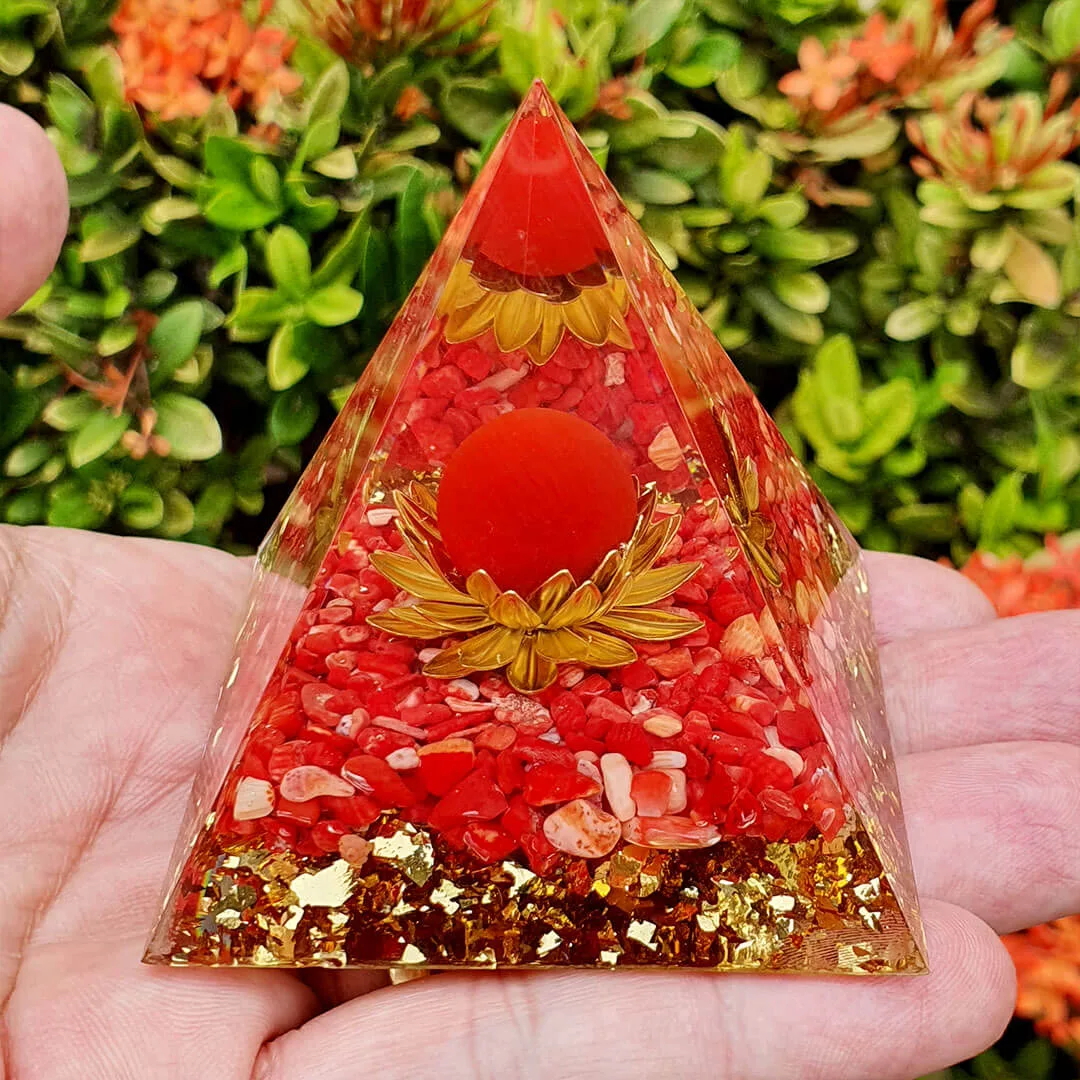 Orgonite Flor de Lótus: Equilíbrio Energético com Jaspe Vermelha