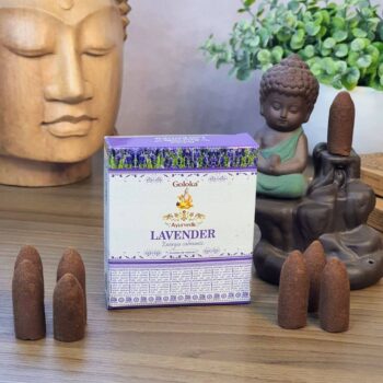 Incenso Cone Backflow Goloka Lavanda - Efeito Cascata