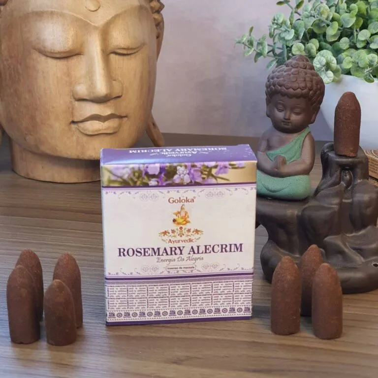 Incenso Cone Backflow Goloka Rosemary Alecrim - Efeito Cascata