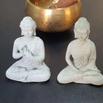 Estatueta Buda Vitarka Mudra e Dhyana Mudra