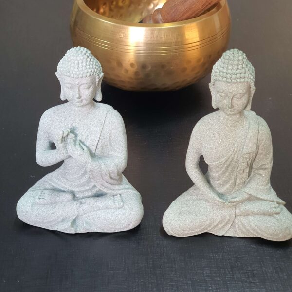 Estatueta Buda Vitarka Mudra e Dhyana Mudra
