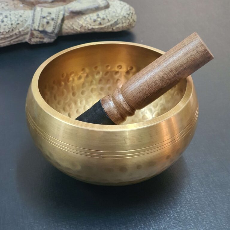 Tigela Tibetana Dourada 8cm/12cm