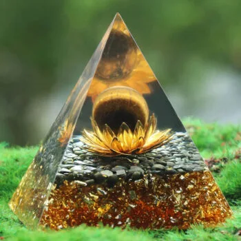 Orgonite Olho de Tigre e Obsidiana - Energia da Proteção e Purificação