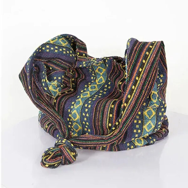 Bolsa Transversal Boho Azul Marinho - Estilo Contemporâneo - Image 4