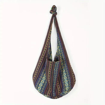 Bolsa Transversal Boho Azul Marinho - Estilo Contemporâneo